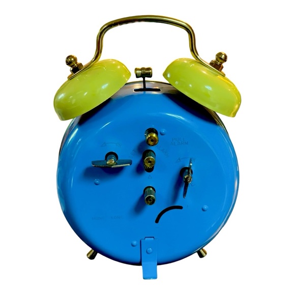 Vintage Smurf Alarm Clock BRADLEY 1983 Animated Action Clock - Picture 3 of 8